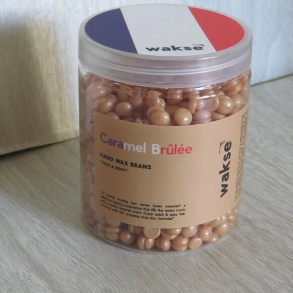 Wakse Hard Wax Beans Melting Pot Applicator Face & Body Caramel Brulee NEW - Picture 3 of 10
